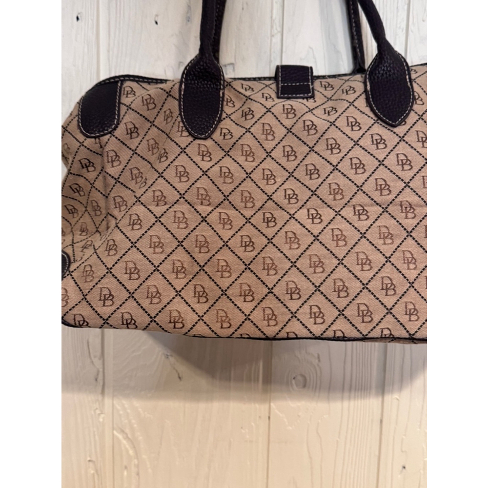 Dooney & Bourke Beige and Brown Satchel Handbag - Picture 7 of 16